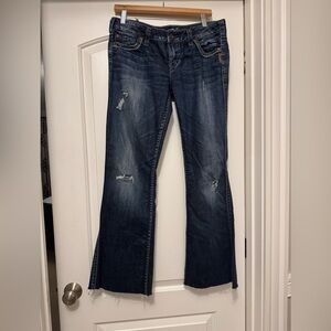 Silver Jeans Dark Blue Flare Women's Jeans